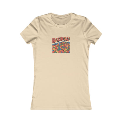 Bazinga! Ball Pit — Big Bang Theory Retro Women's Tee (Light)