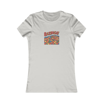Bazinga! Ball Pit — Big Bang Theory Retro Women's Tee (Light)