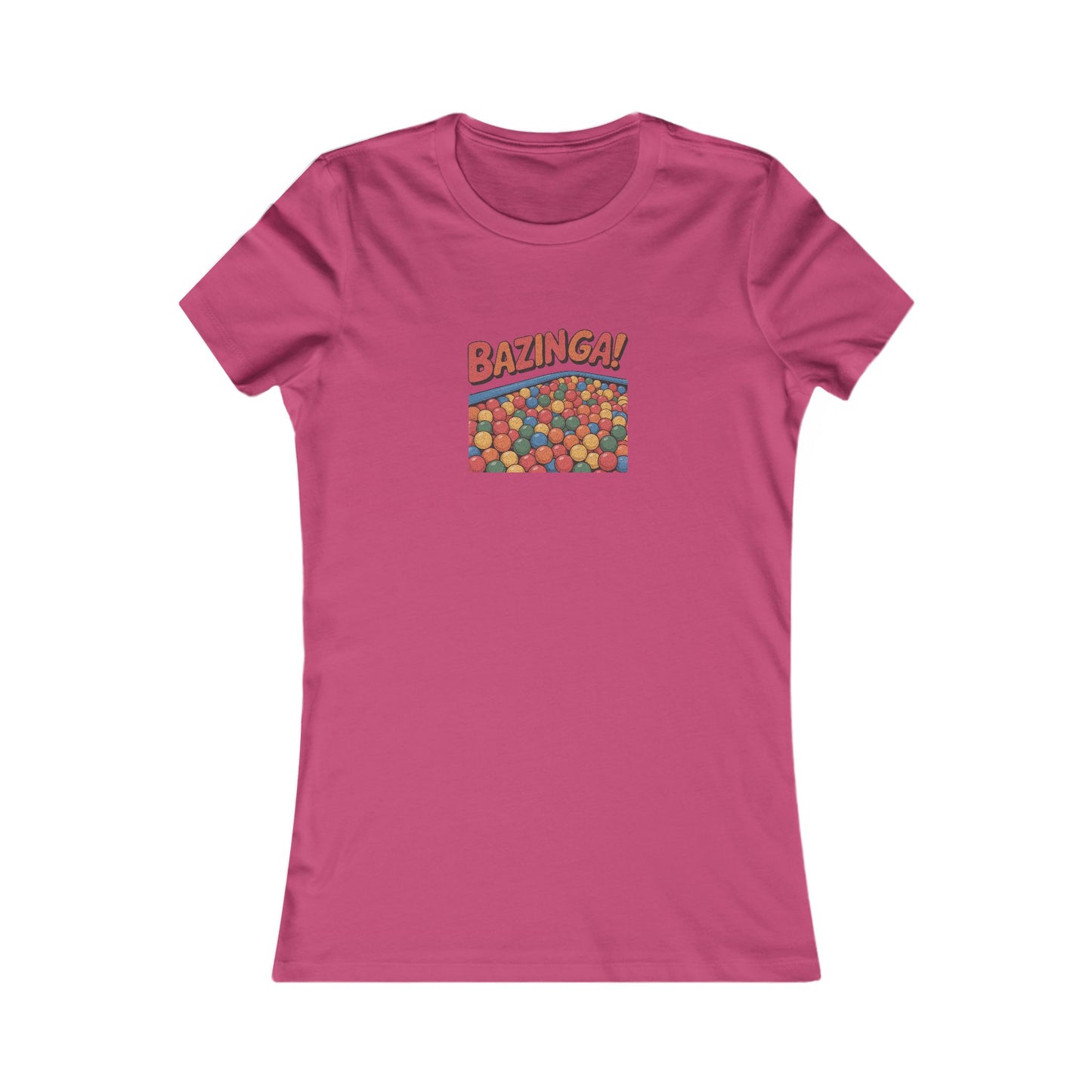 Bazinga! Ball Pit — Big Bang Theory Retro Women's Tee (Light)