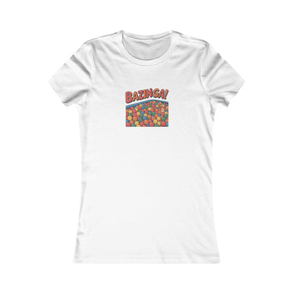 Bazinga! Ball Pit — Big Bang Theory Retro Women's Tee (Light)
