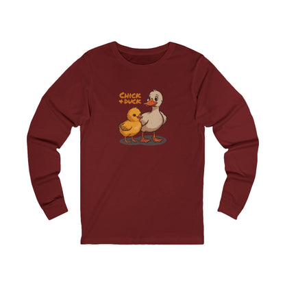 The Chick and the Duck — Friends Retro Long Sleeve (Dark)
