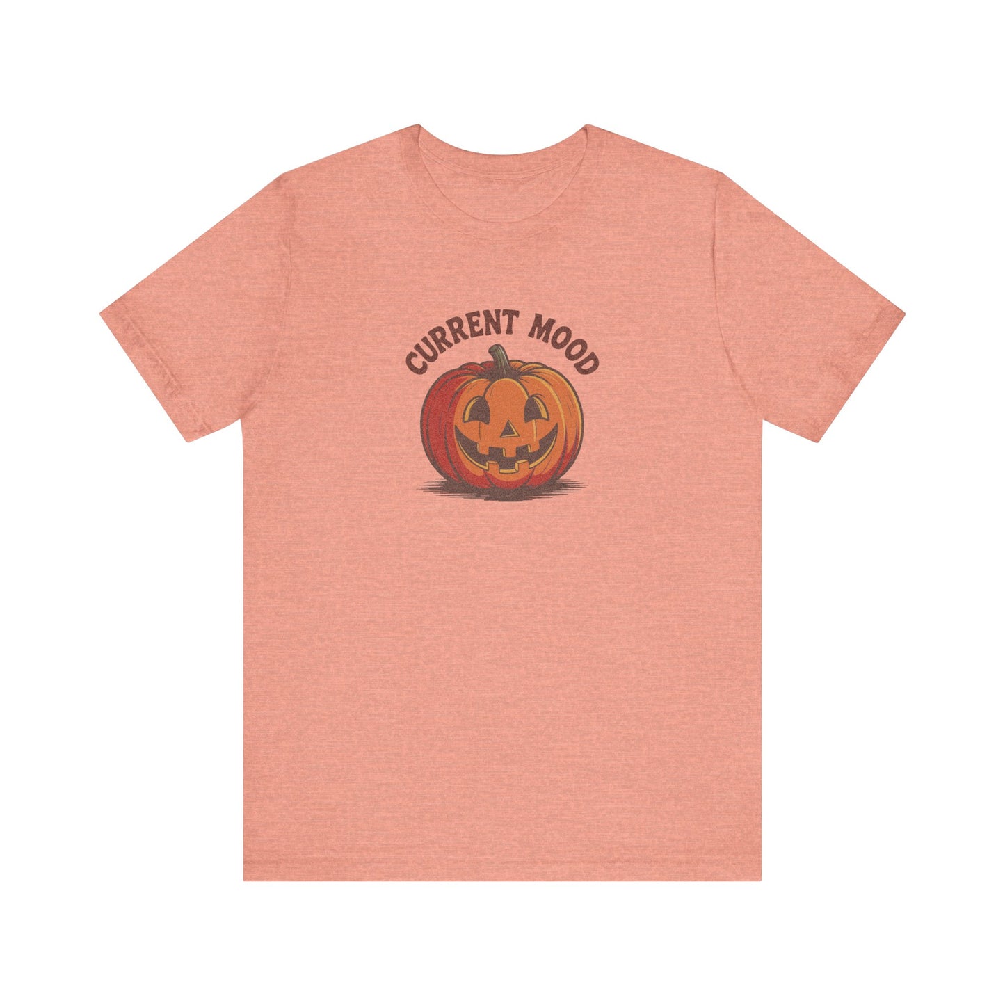 Current Mood (Classic Pumpkin) — Retro Halloween Tee (Light)