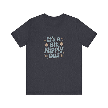 It's a Bit Nipply Out — Christmas Vacation Retro Tee (Dark)