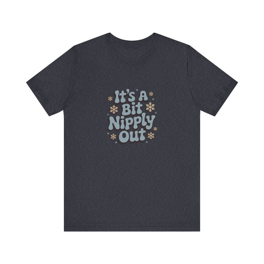 It's a Bit Nipply Out — Christmas Vacation Retro Tee (Dark)