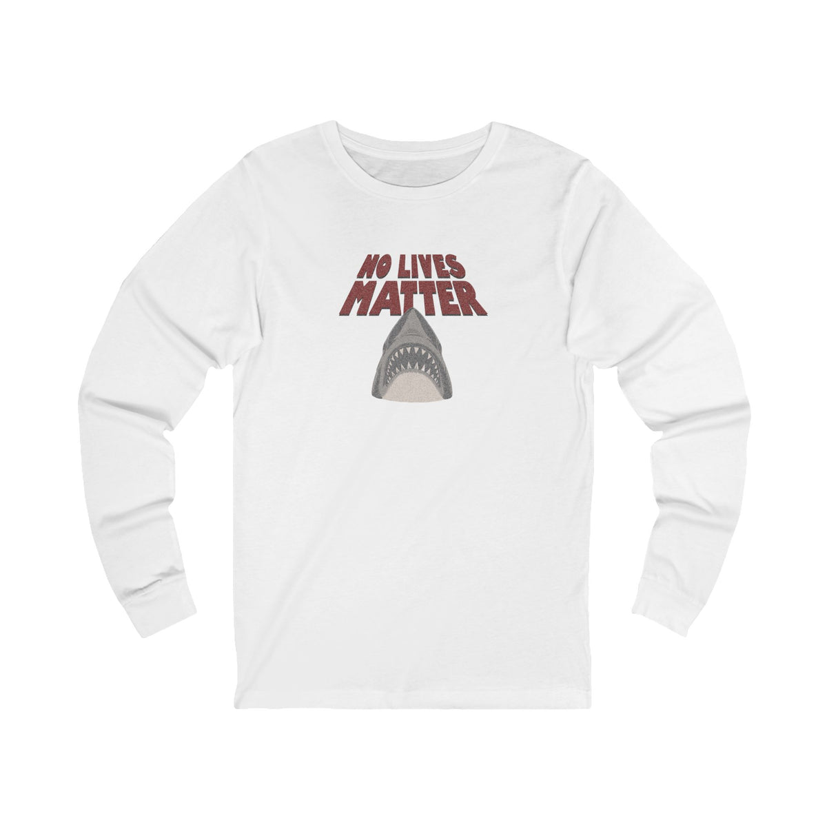 No Lives Matter — Jaws-Inspired Retro Long Sleeve (Light)