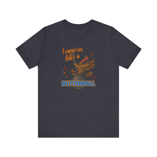 Like a Butterball — Miley Cyrus Thanksgiving Parody Retro Tee (Dark)