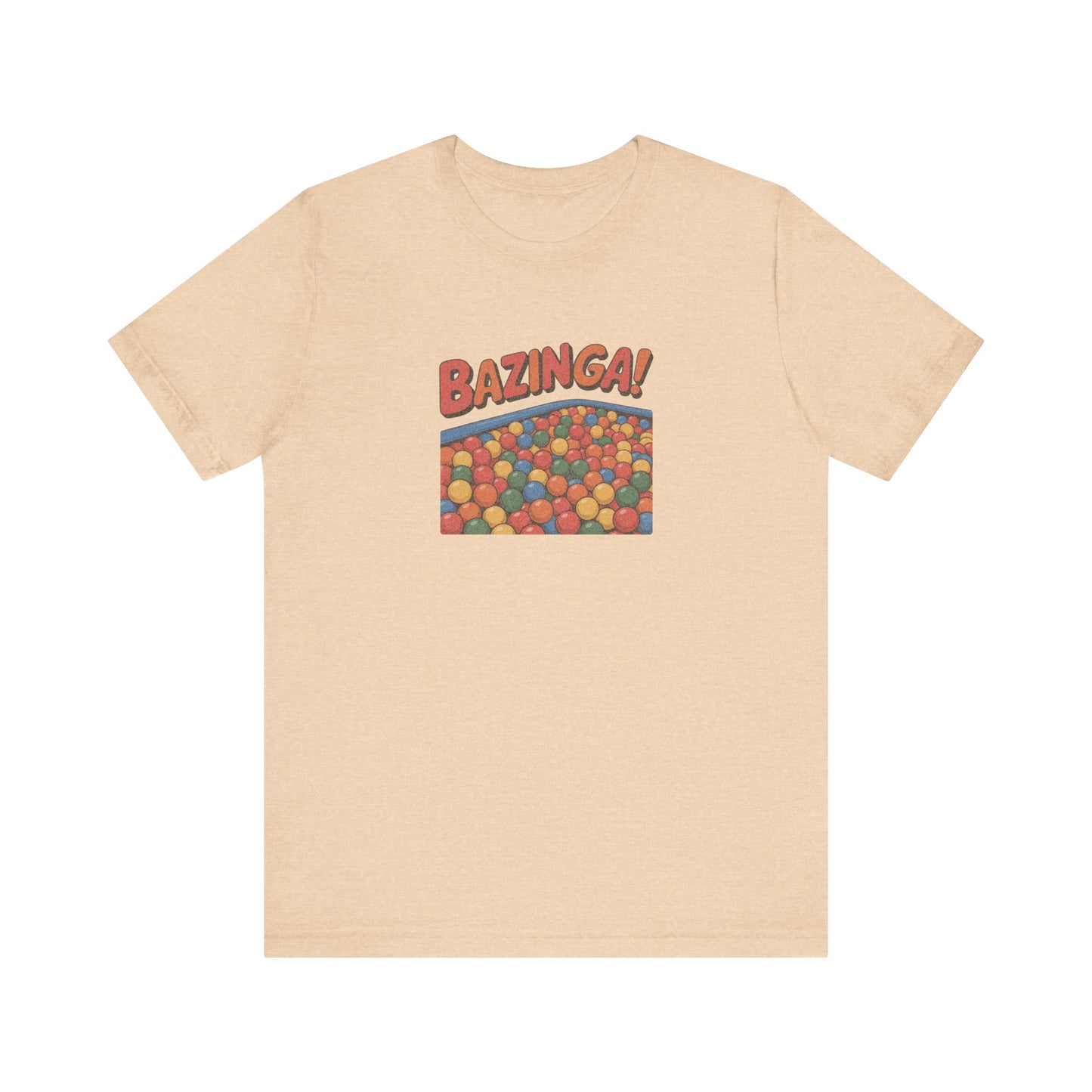 Bazinga! Ball Pit — Big Bang Theory Retro Tee (Light)