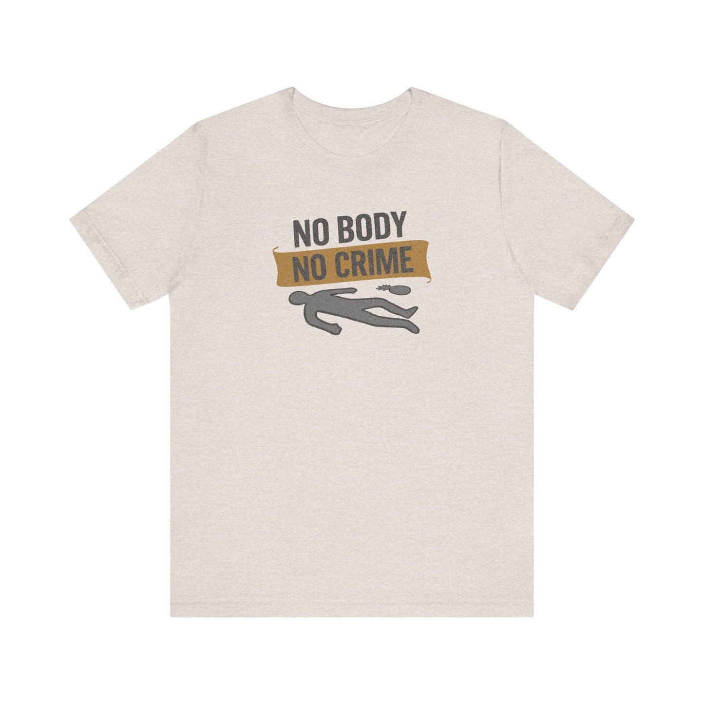 No Body, No Crime — Psych Crime Scene Retro Tee (Light)