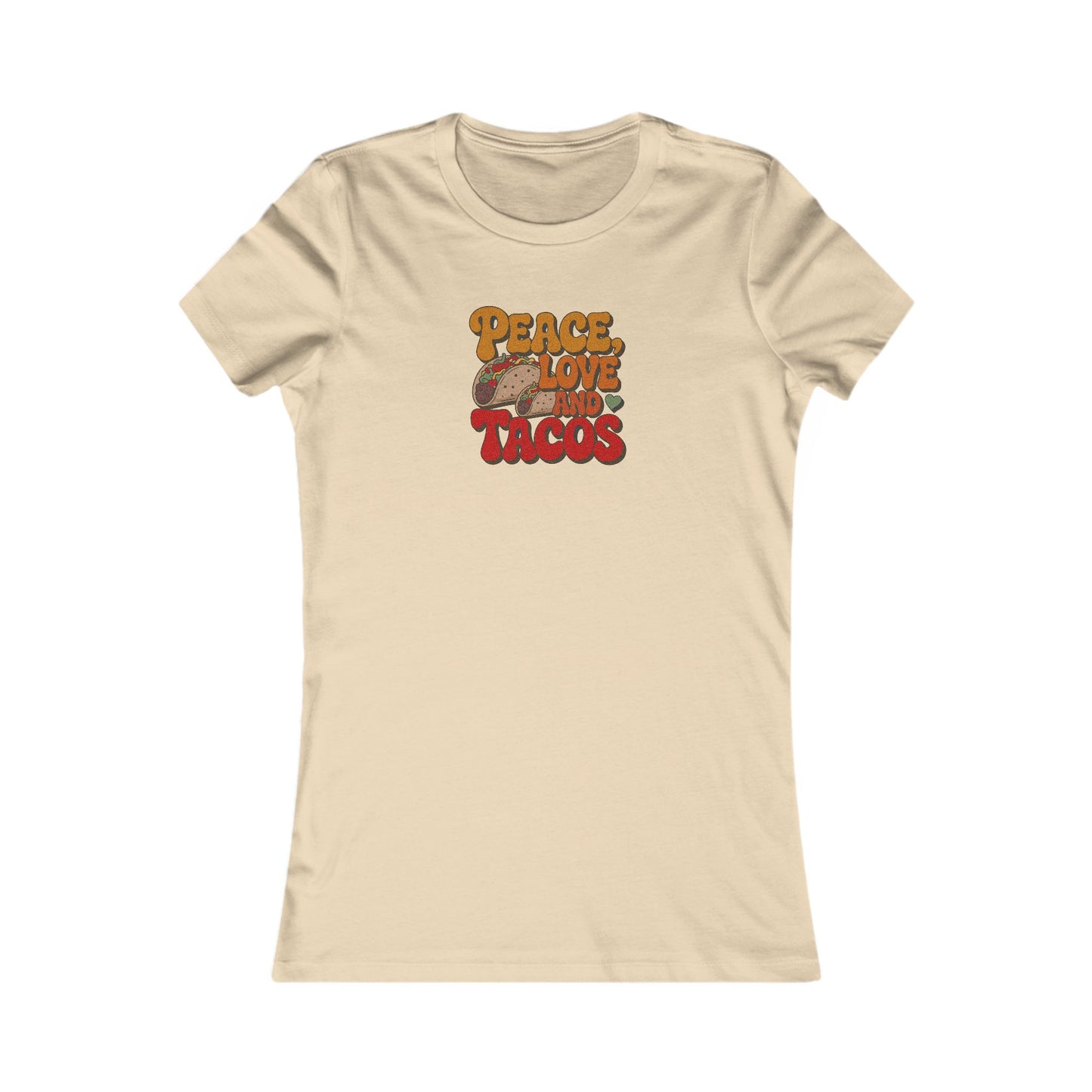 Peace, Love, and Tacos — Retro Foodie Women's Tee (Light)