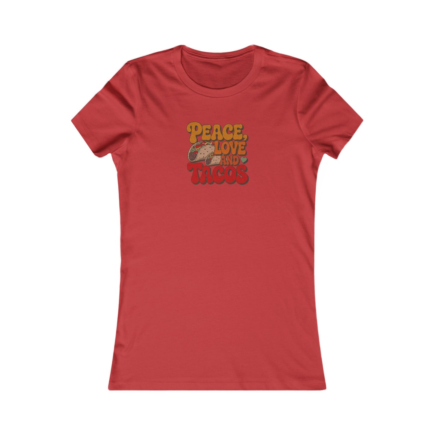 Peace, Love, and Tacos — Retro Foodie Women's Tee (Light)