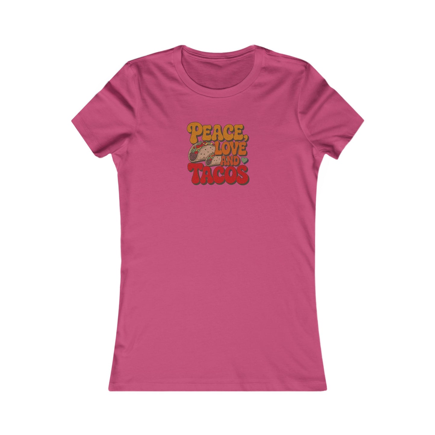 Peace, Love, and Tacos — Retro Foodie Women's Tee (Light)