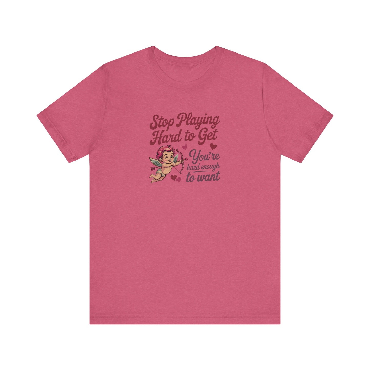 Stop Playing Hard to Get — Retro Cupid Tee (Light)