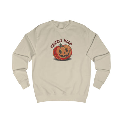 Current Mood (Cute Pumpkin) — Retro Halloween Sweatshirt (Light)