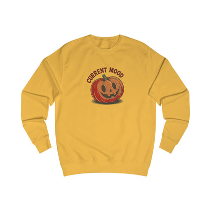 Current Mood (Cute Pumpkin) — Retro Halloween Sweatshirt (Light)
