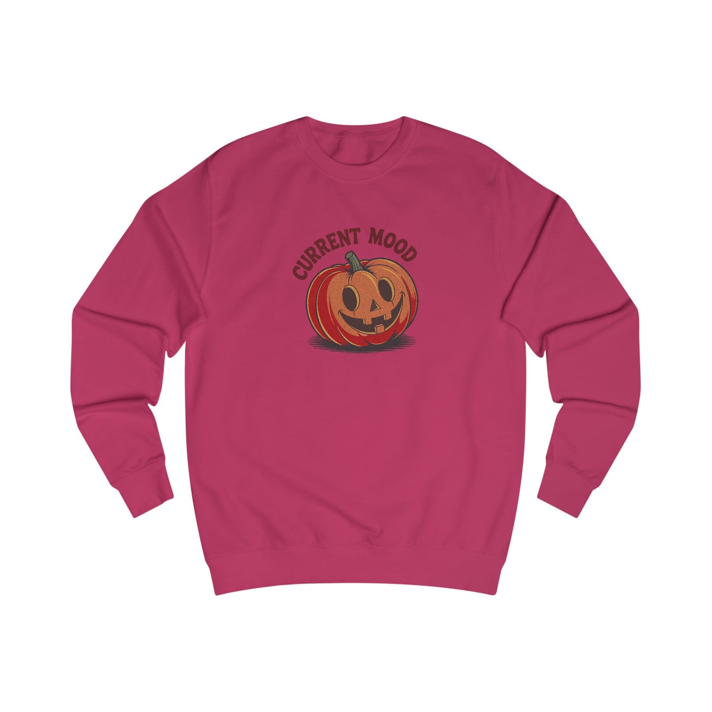 Current Mood (Cute Pumpkin) — Retro Halloween Sweatshirt (Light)