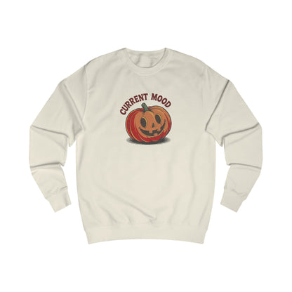 Current Mood (Cute Pumpkin) — Retro Halloween Sweatshirt (Light)