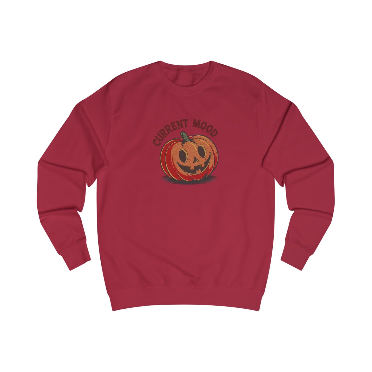 Current Mood (Cute Pumpkin) — Retro Halloween Sweatshirt (Light)