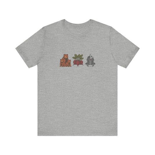 Bears, Beets, Battlestar (Icons) — Retro Tee (Light)