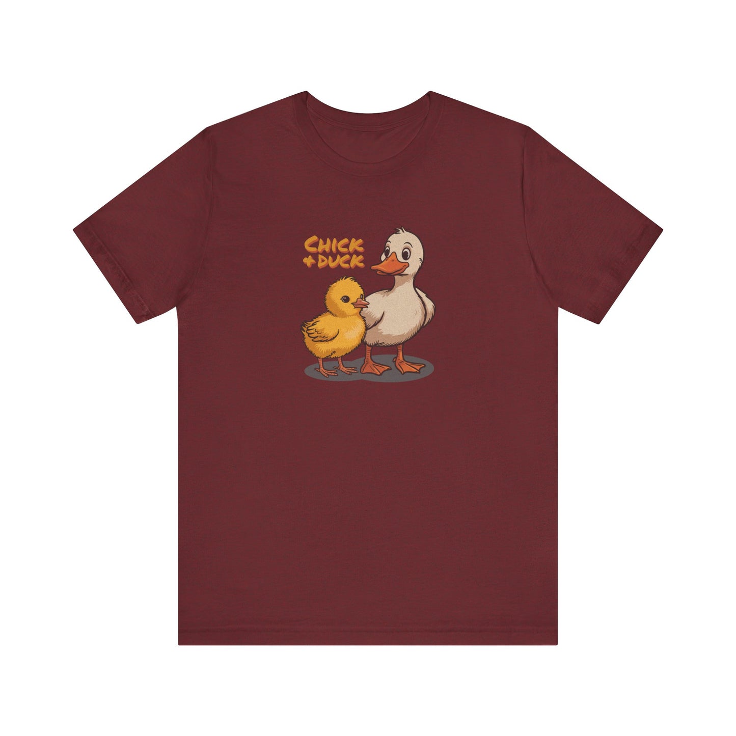 The Chick and the Duck — Friends Retro Tee (Dark)