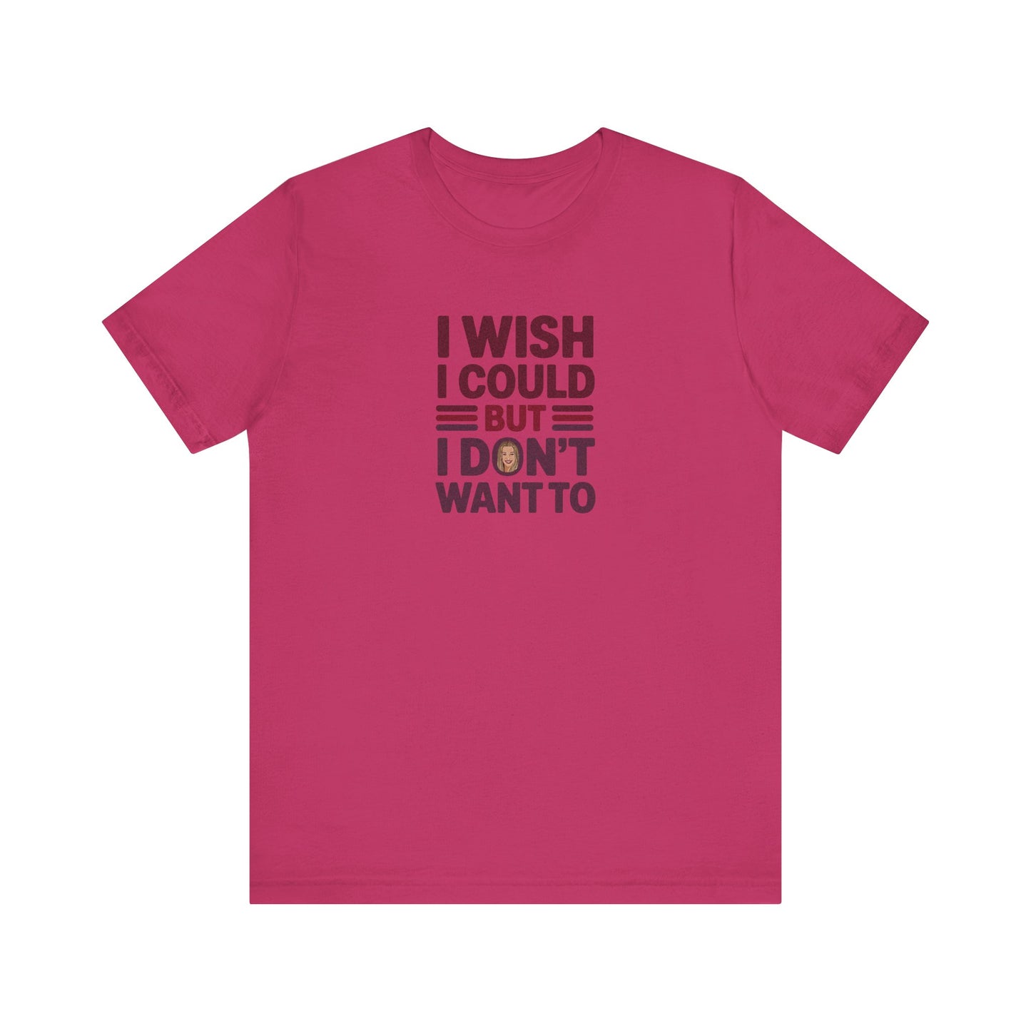 I Wish I Could, But I Don't Want To — Phoebe Buffay Retro Tee (Light)