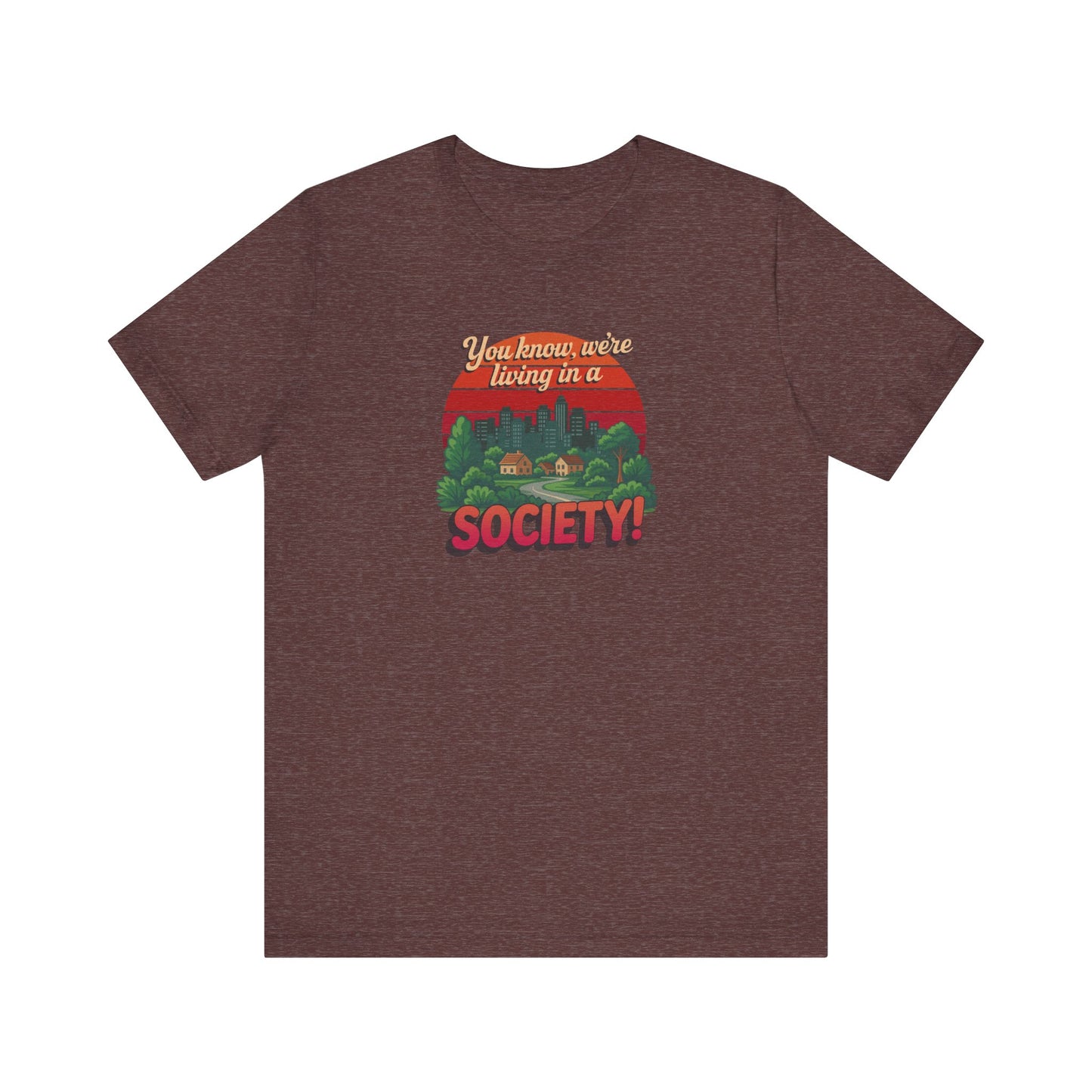 We’re Living in a Society! — Seinfeld Retro Tee (Dark)