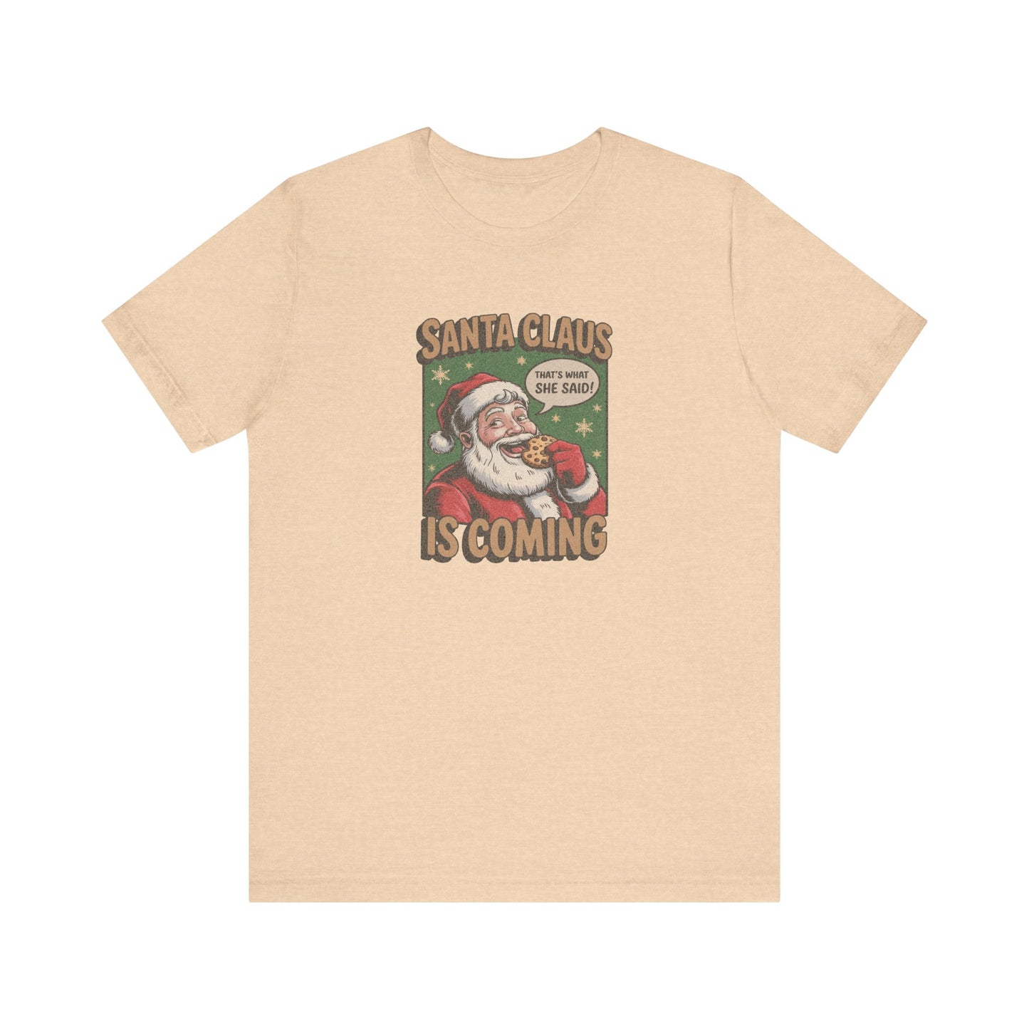 Santa Claus is Coming — Vintage Christmas Tee (Light)