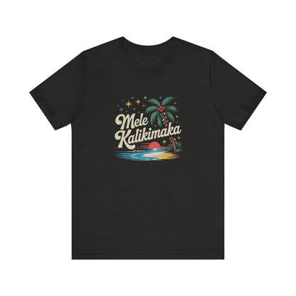 Mele Kalikimaka — Retro Hawaiian Christmas Tee (Dark)