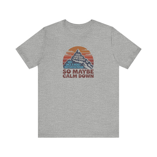 Everything in Moderation (Especially Fitness) – Mount Everest Retro Tee (Light)