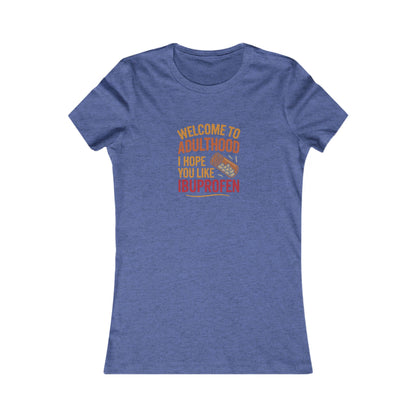 Welcome to Adulthood (Ibuprofen) — Retro Women's Tee (Dark)