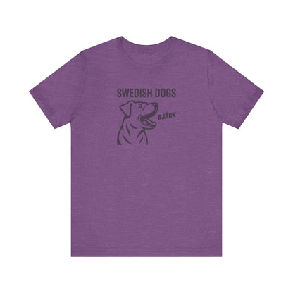 His Bjärk Is Worse Than His Bite – Minimalist Dog Pun Retro Tee (Light)