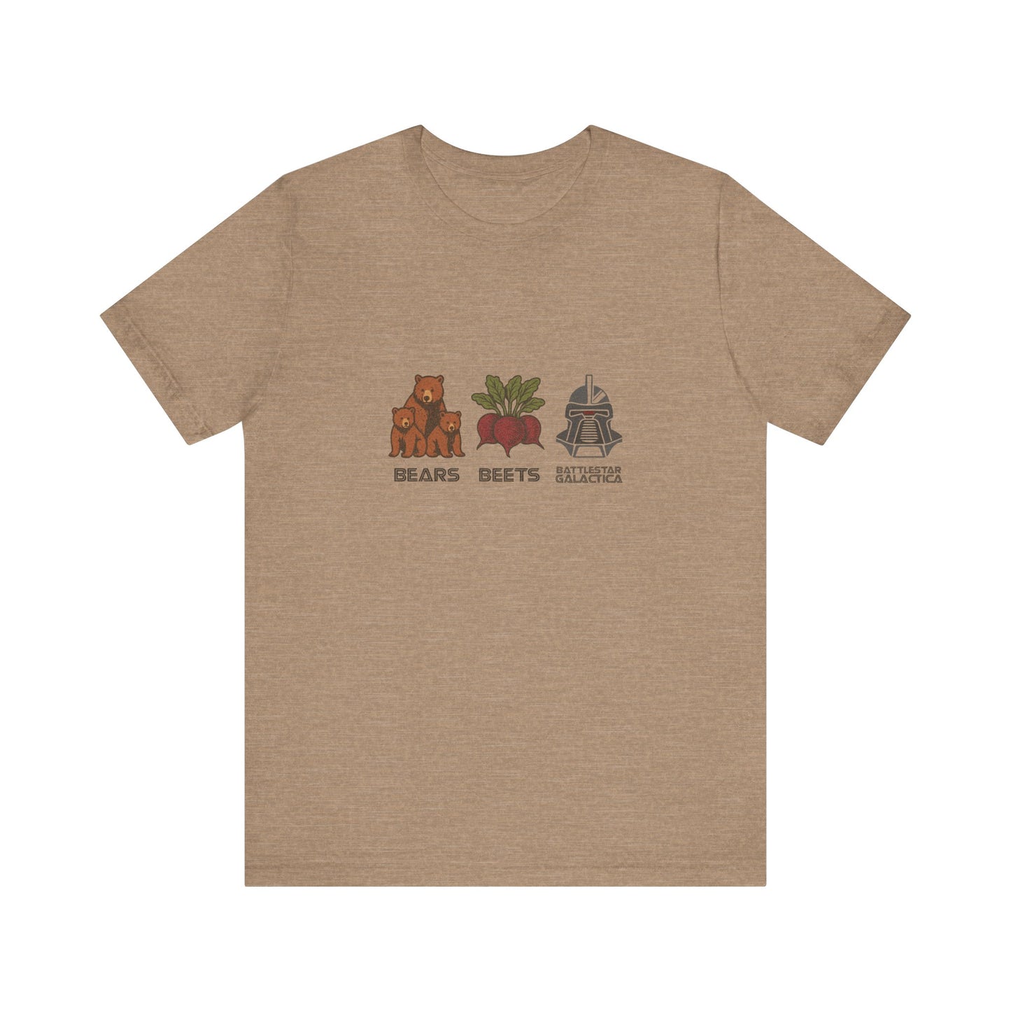 Bears, Beets, Battlestar (Captions) — Retro Tee (Light)