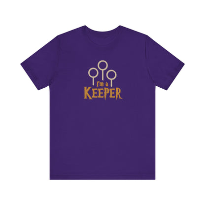 I’m a Keeper — Harry Potter Quidditch Retro Tee (Dark)