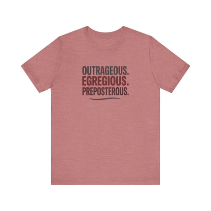 Outrageous Egregious Preposterous — Seinfeld Retro Tee (Dark)