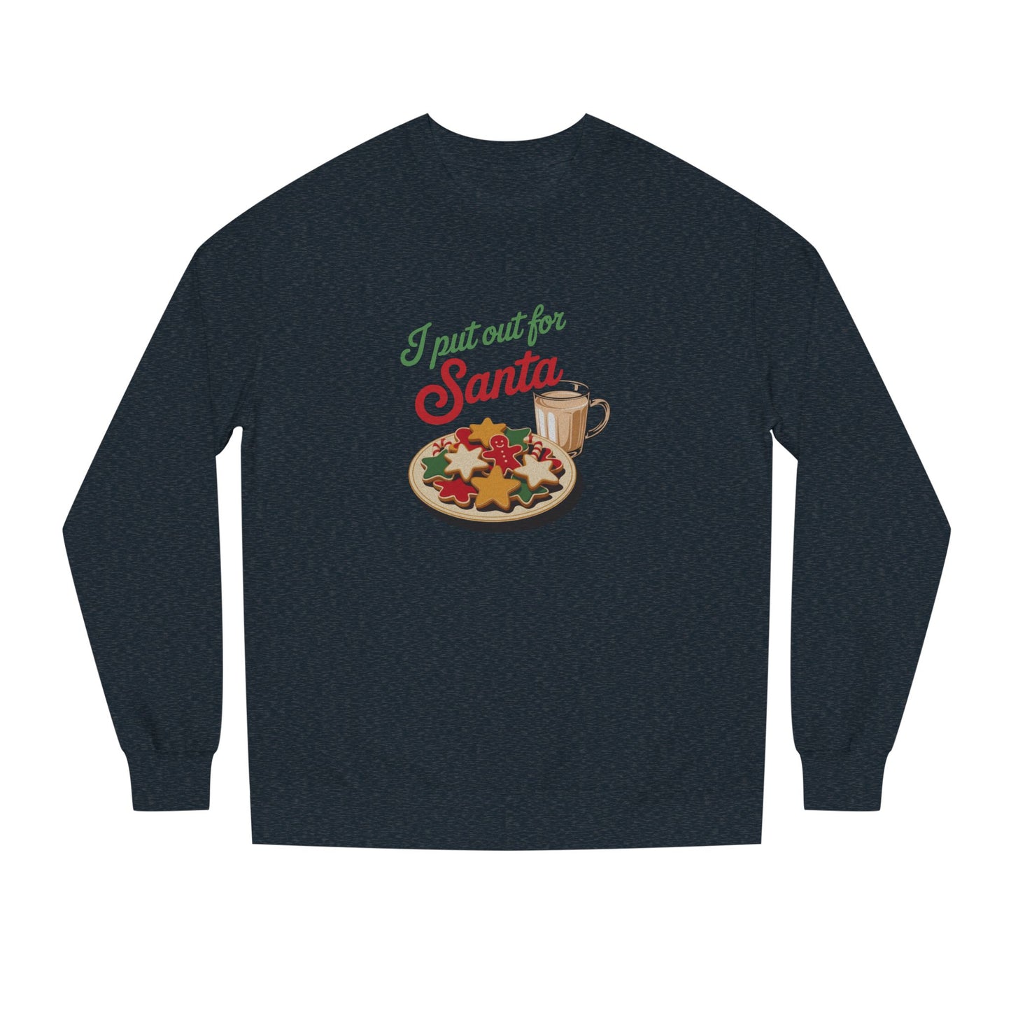 I Put Out for Santa — Retro Christmas Cookies Sweatshirt (Dark)