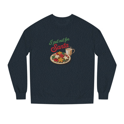 I Put Out for Santa — Retro Christmas Cookies Sweatshirt (Dark)