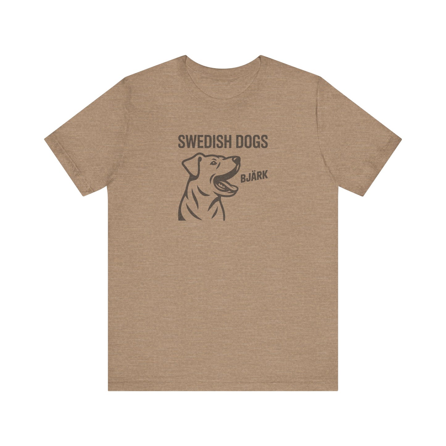 His Bjärk Is Worse Than His Bite – Minimalist Dog Pun Retro Tee (Light)