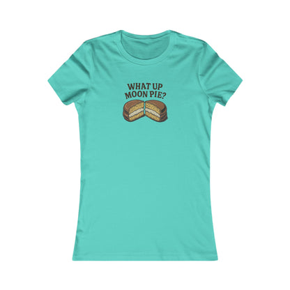 What Up, Moon Pie? — Big Bang Theory Retro Women's Tee (Light)