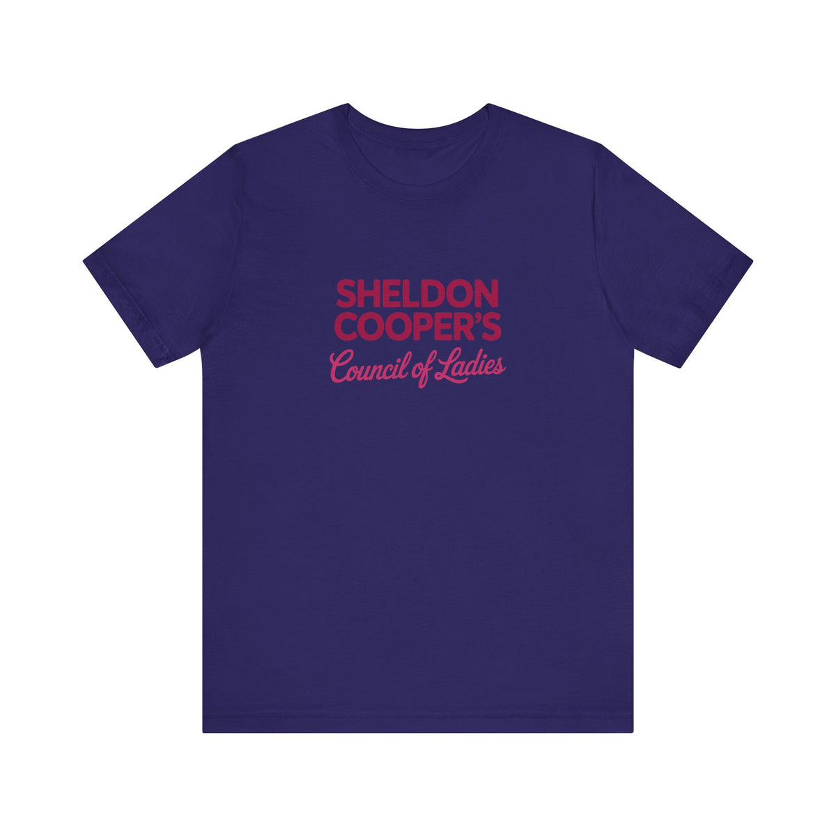 Sheldon Cooper’s Council of Ladies — TBBT Retro Tee (Dark)