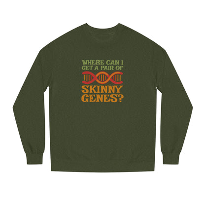 Pair of Skinny Genes (Colorful) — Retro Graphic Sweatshirt (Dark)