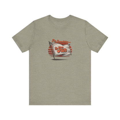 I'm Surrendering to Fun — Fun with Flags Retro Tee (Light)