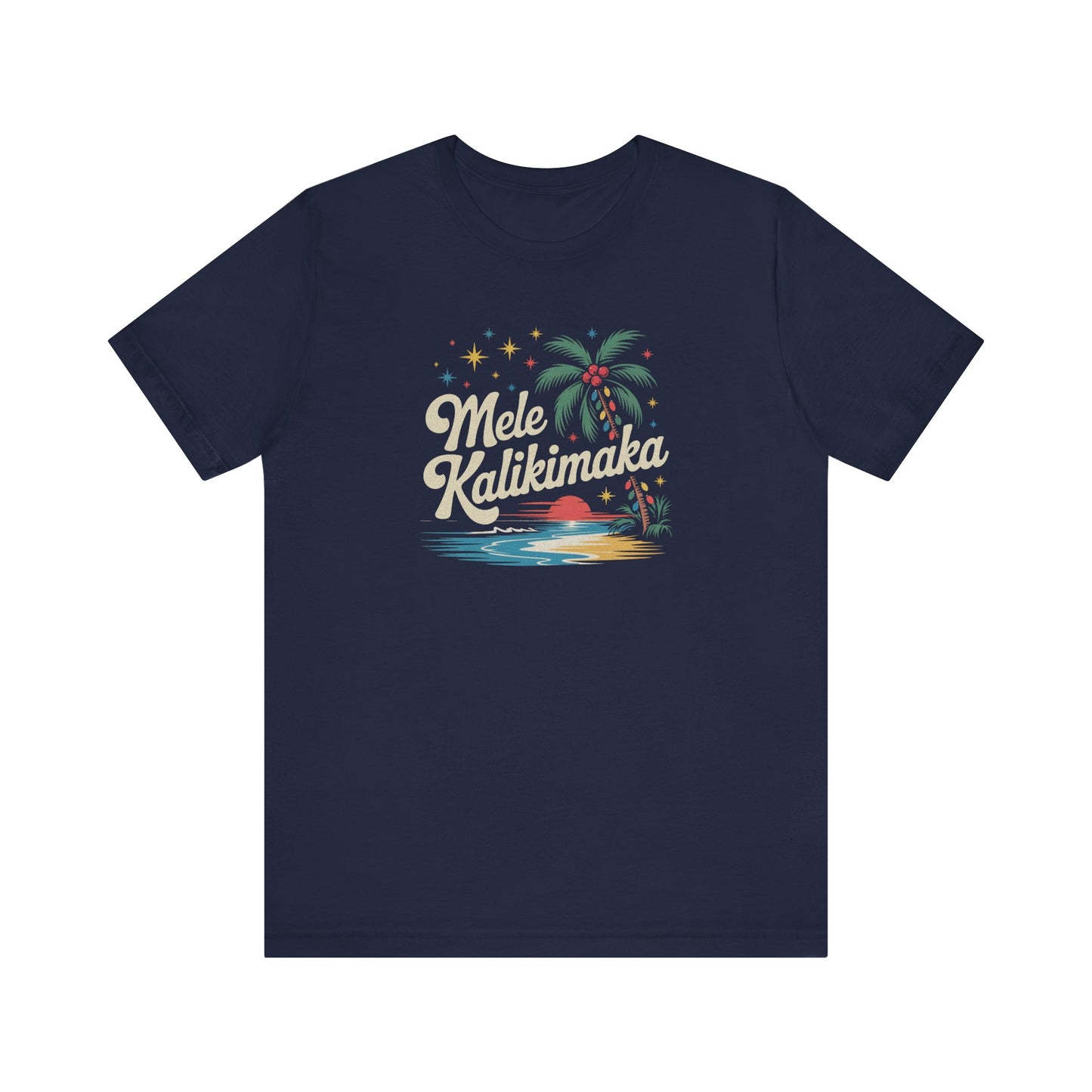 Mele Kalikimaka — Retro Hawaiian Christmas Tee (Dark)
