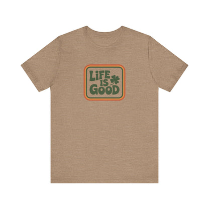 Life Is Good, Shamrock Style — St. Patrick’s Retro Tee (Light)