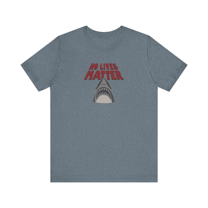 No Lives Matter — Jaws-Inspired Retro Tee (Light)
