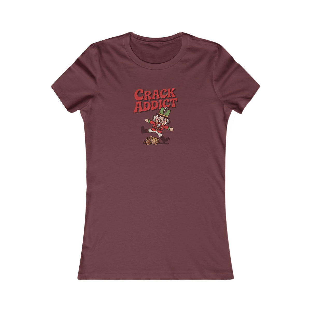 Crack Addict Nutcracker (Unhinged Remix) — Retro Women's Tee (Dark)