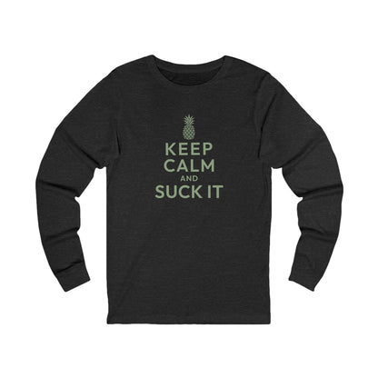 Keep Calm and Suck It — Psych Retro Long Sleeve (Dark)