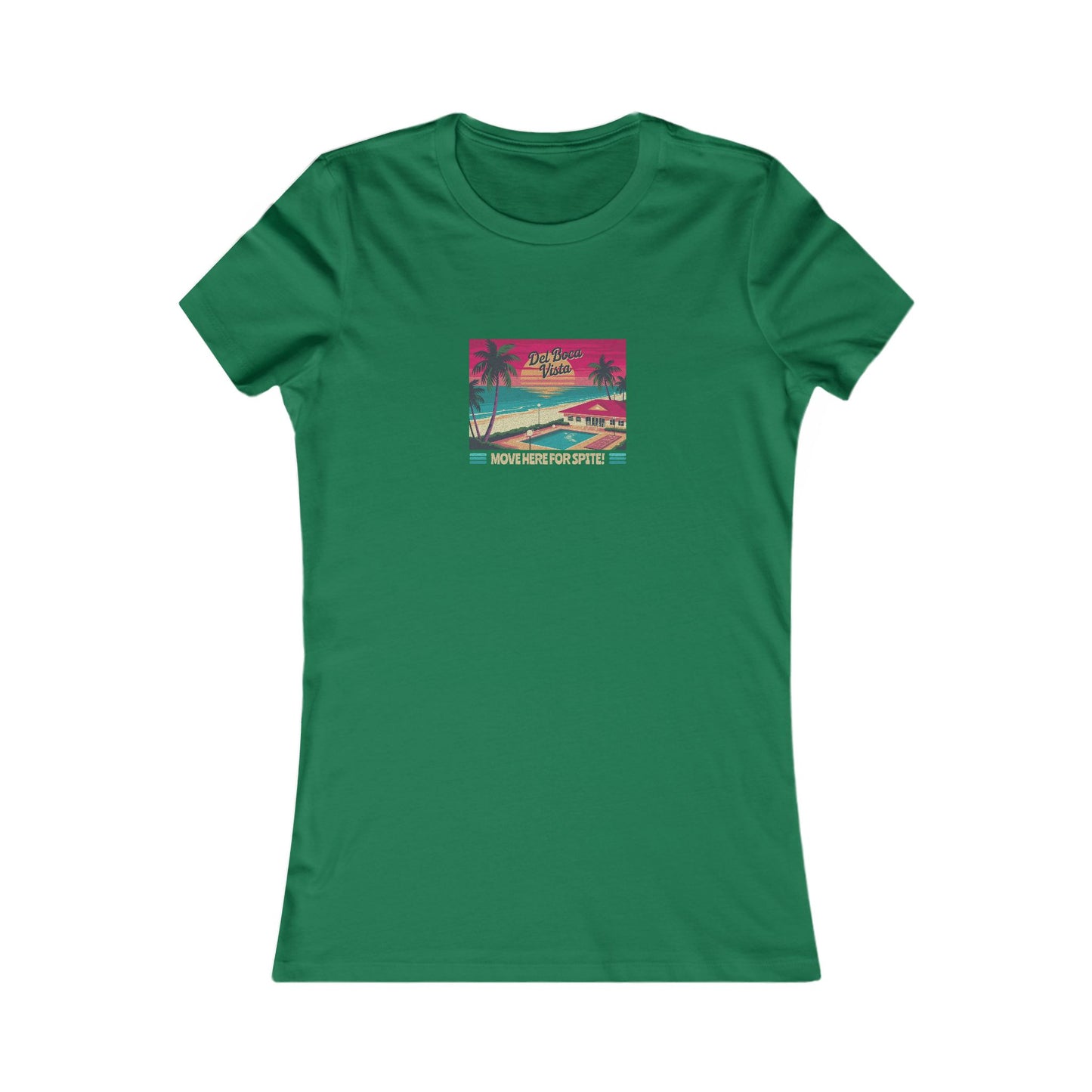 Del Boca Vista (Move Here For Spite!) — Seinfeld Women's Tee (Dark)