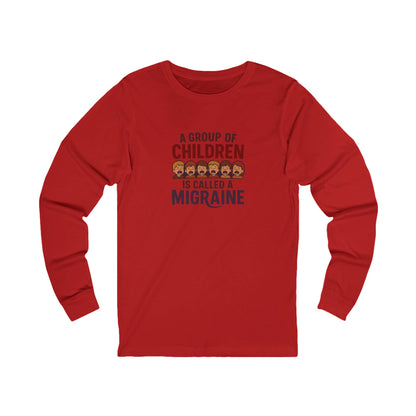 A Group of Children Is Called a Migraine — Retro Long Sleeve (Light)