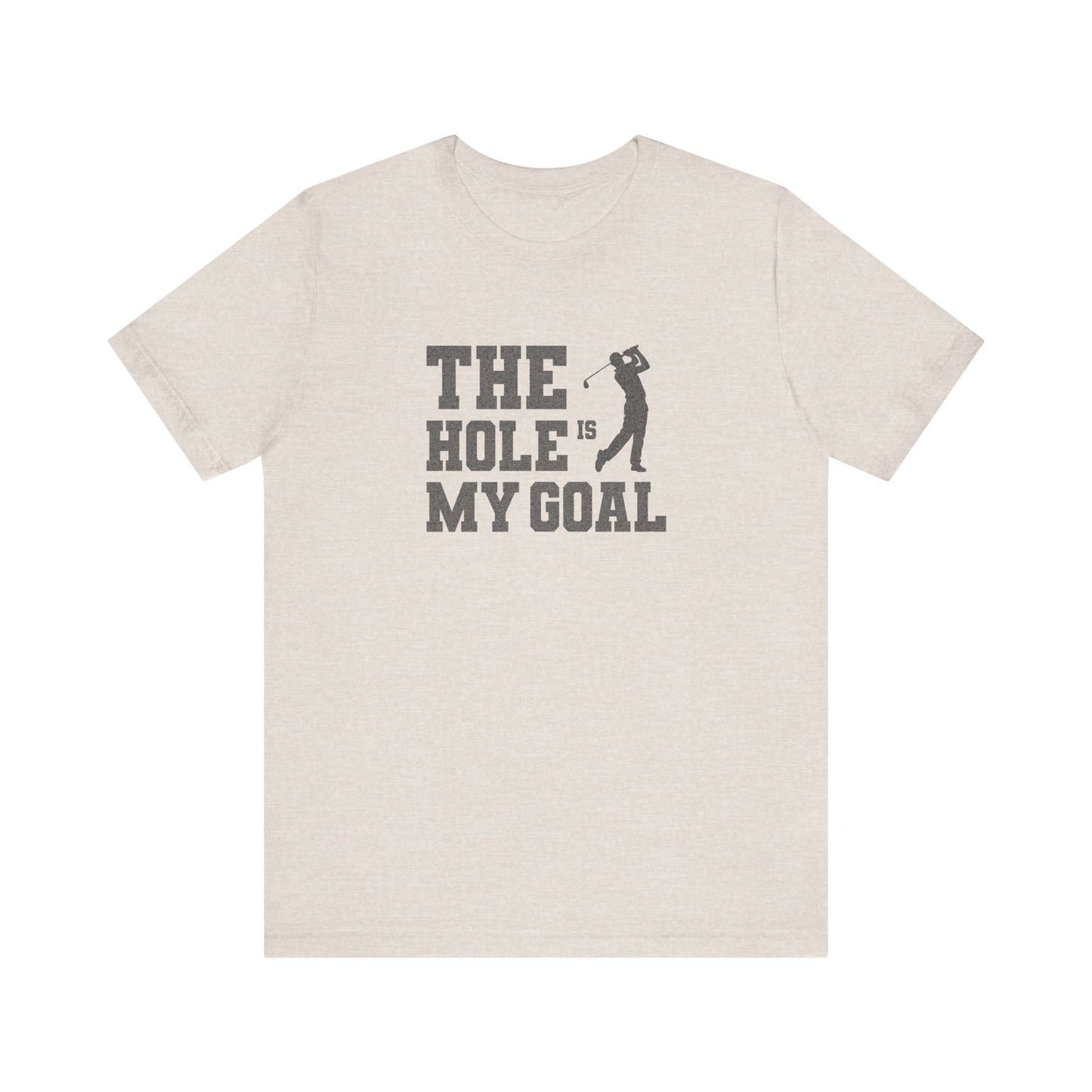 The Hole Is My Goal — Golf Silhouette Retro Tee (Light)