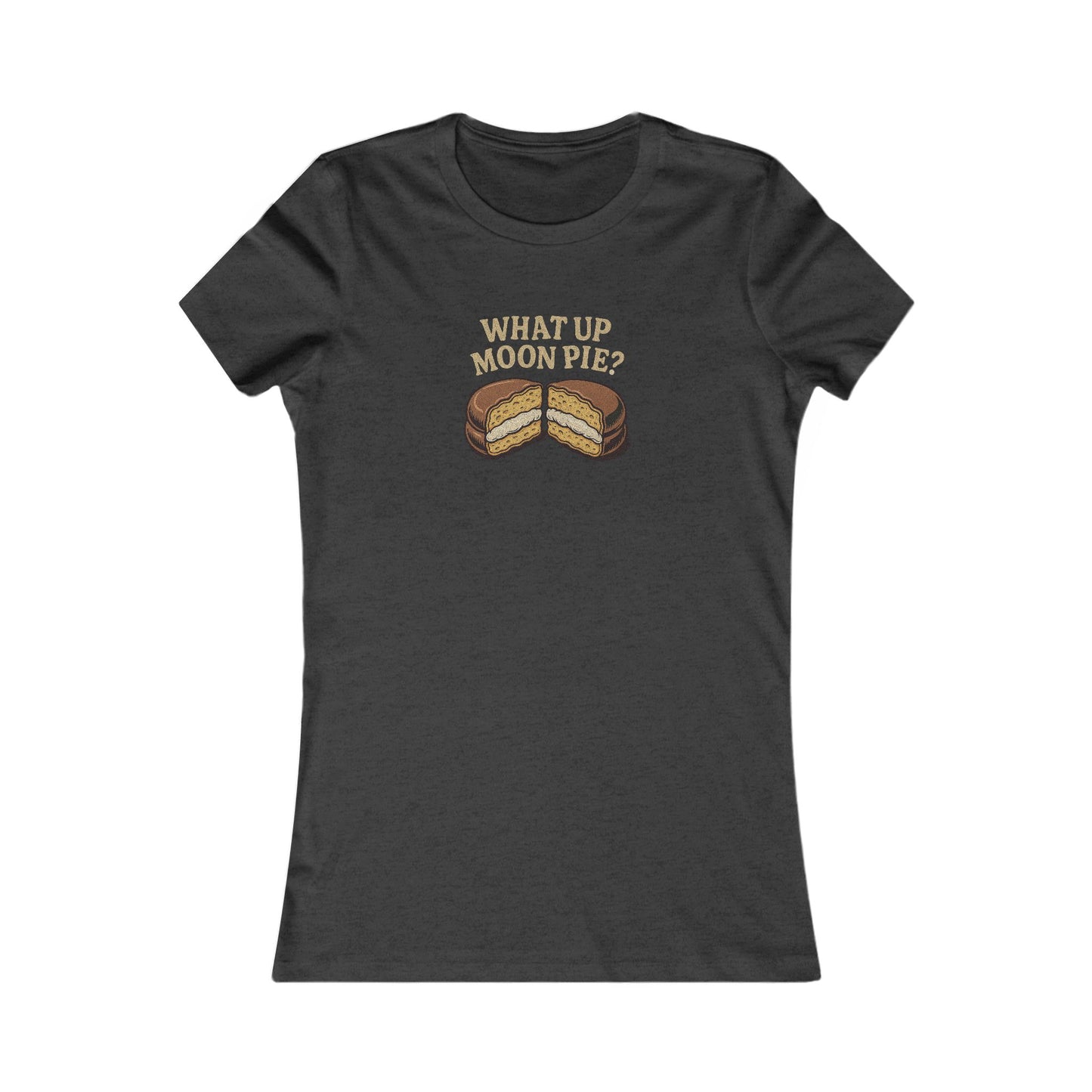 What Up, Moon Pie? — Big Bang Theory Retro Women's Tee (Dark)