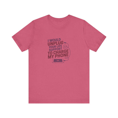 Your Life Support < Charging My Phone — Retro Tee (Light)
